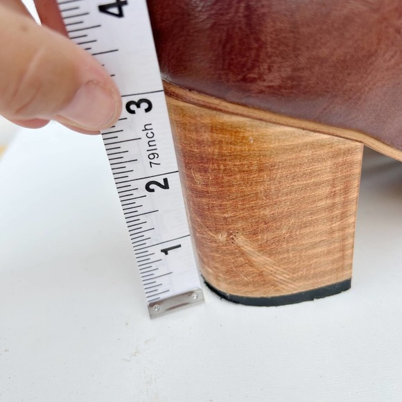 Freebird Violet Lookalikes Belt Buckle Chunky Block Heel Western Booties Size 7 - Picture 12 of 12